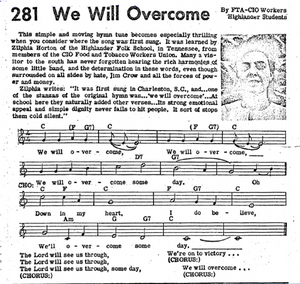 We Will Overcome - People's Songs Bulletin 3 - https://arstechnica.com/tech-policy/2017/09/the-most-famous-civil-rights-song-we-shall-overcome-is-no-longer-copyrighted/
